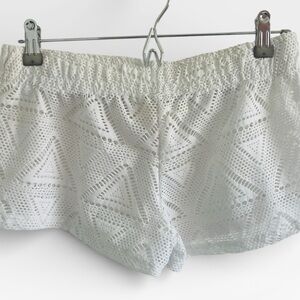 Wear Me Love White Crochet Swim Cover Up Shorts